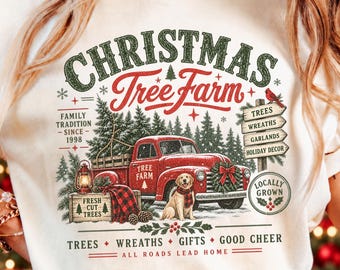 Christmas Tree Farm Shirt PNG, Farm Fresh Trees, Dog Shirt Design, Christmas Tree Farm Sublimation, Digital Download