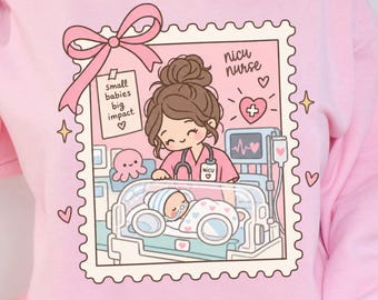Nicu Nurse PNG, Postage Stamp Png, Neonatal Nurse Gift Png, Nurse Shirt Design, Nurse Sublimation Design, Digital Download