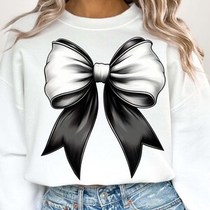 Black and White Bow Png, Black Coquette Bow Png, White Coquette Bow png, Black White Coquette Bows, Black White Bow, Coquette Sublimation