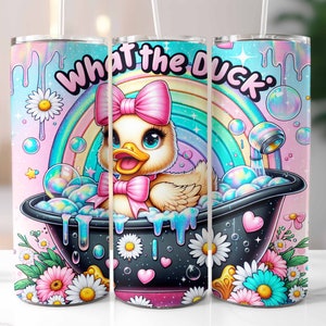 Qu&#39;est-ce que le canard emballer, gobelet impertinent, sublimation sarcastique, canard en caoutchouc drôle, gobelet maigre 20 oz, téléchargement numérique, fichiers PNG