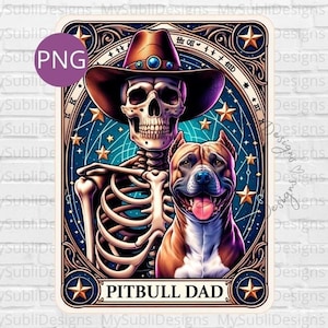 Pitbull Dad Png, Pitbull Dad Tarot Card Png, Tarot Dogs png, Pitbull png, Pit Bull Png, Tarot Card png, Sublimation Design Digital Download