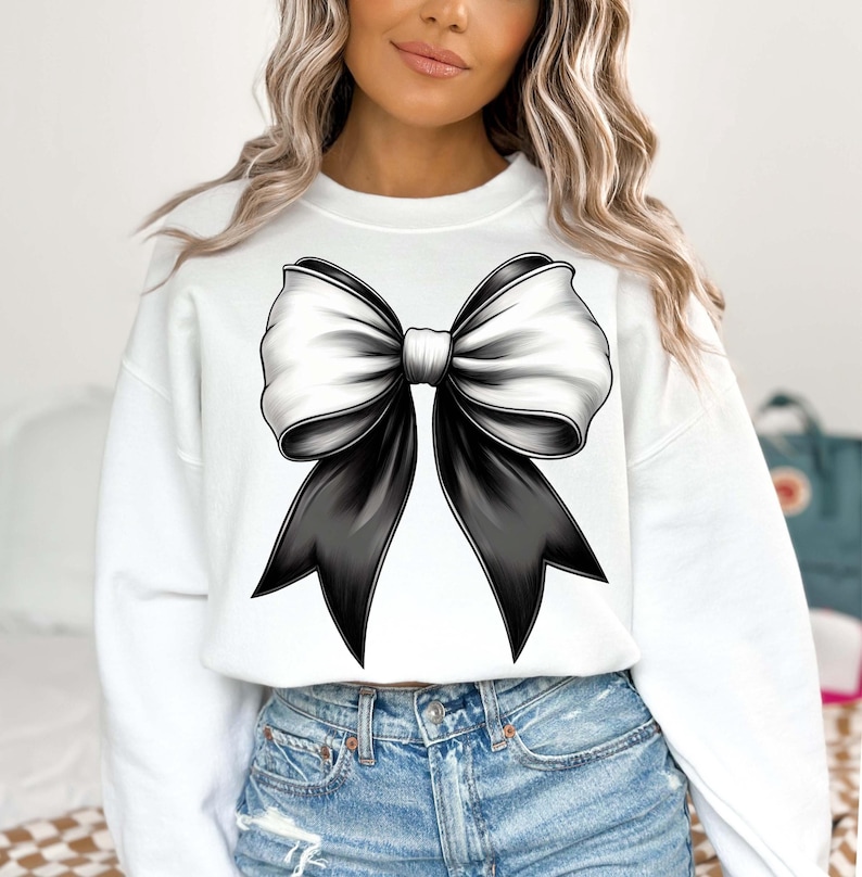 Black and White Bow Png, Black Coquette Bow Png, White Coquette Bow png, Black White Coquette Bows, Black White Bow, Coquette Sublimation