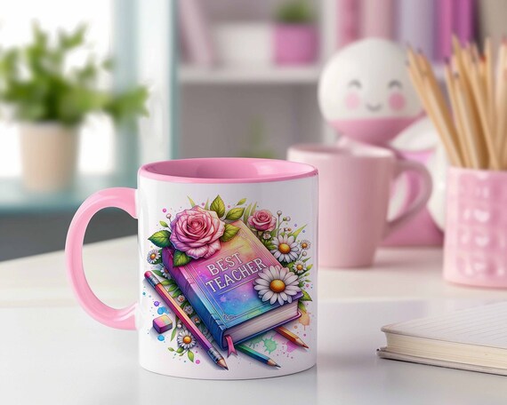 Best Teacher Mug Wrap, Teacher Mug, Teacher Appreciation Mug, Back To school Mug, 11oz and 15oz, Sublimation Design, Digital Download PNG