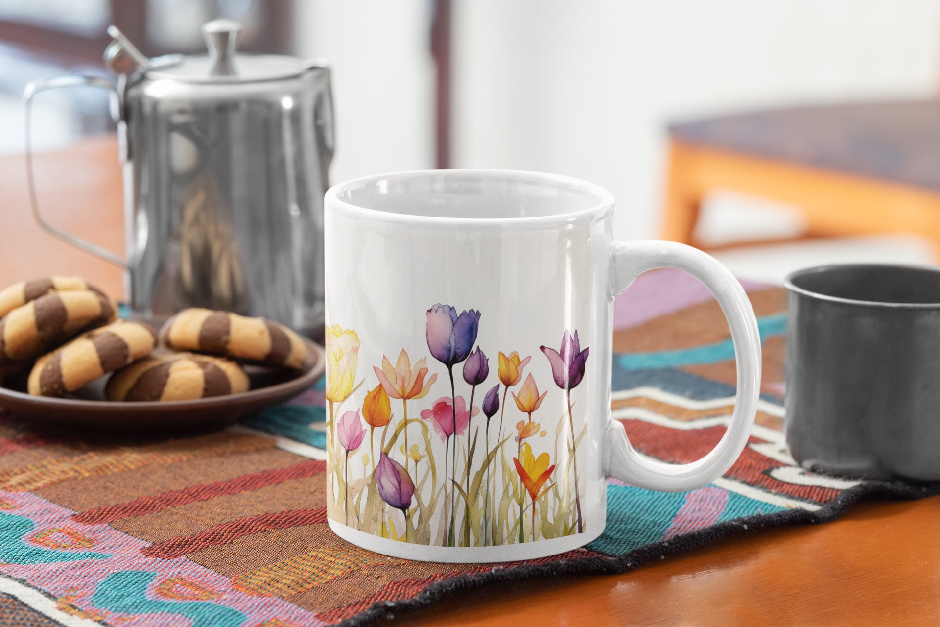 Mug Wrap Colorful Tulips 11oz and 15oz Sublimation Design, Mug Tulip ...