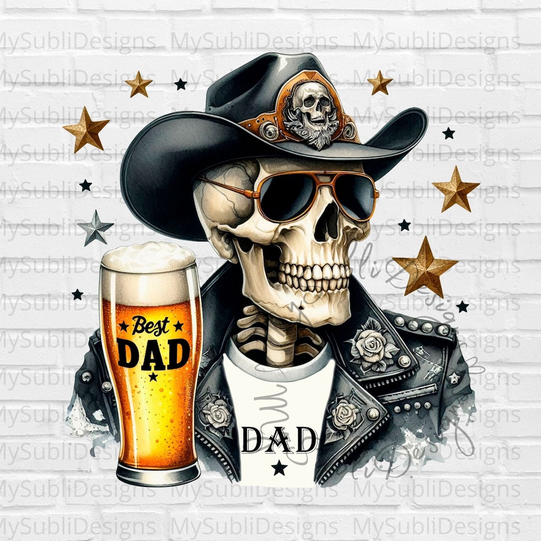 Best Dad Rock Skull Png, Rock Dad Shirt, Father's Day Png, Birthday Dad ...