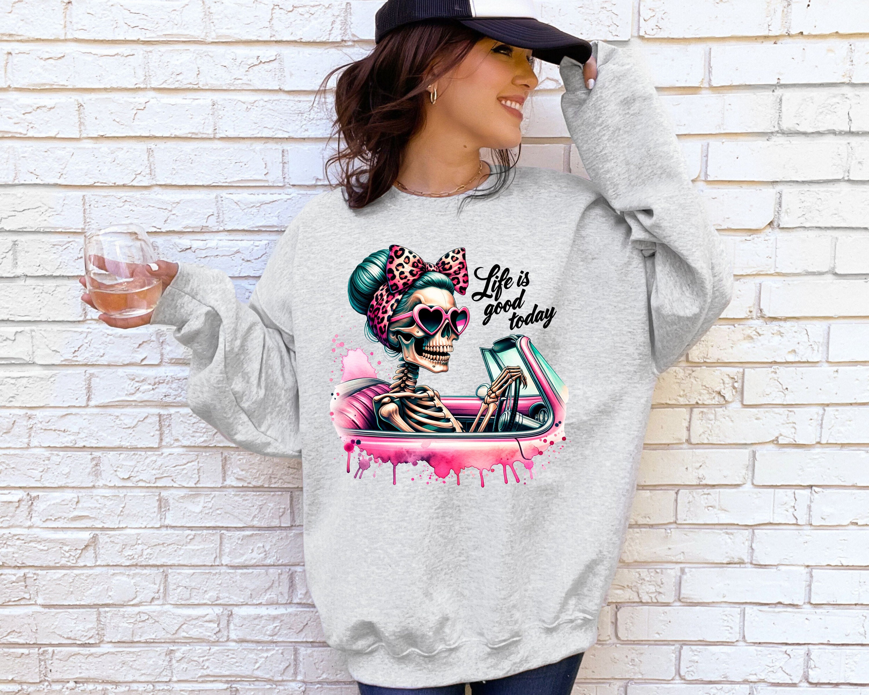 Life is Good Today PNG, Funny Skeleton Shirt Png, Positive Shirt Png ...