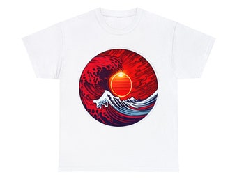 Camiseta unisex | Camiseta colorida del diseño de la puesta del sol | Camiseta de verano | Camiseta de playa | camiseta moderna