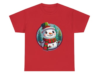 Christmas t-shirt | Snowman T-shirt | Snow T-shirt | Snowman cartoon t-shirt | Winter t-shirt
