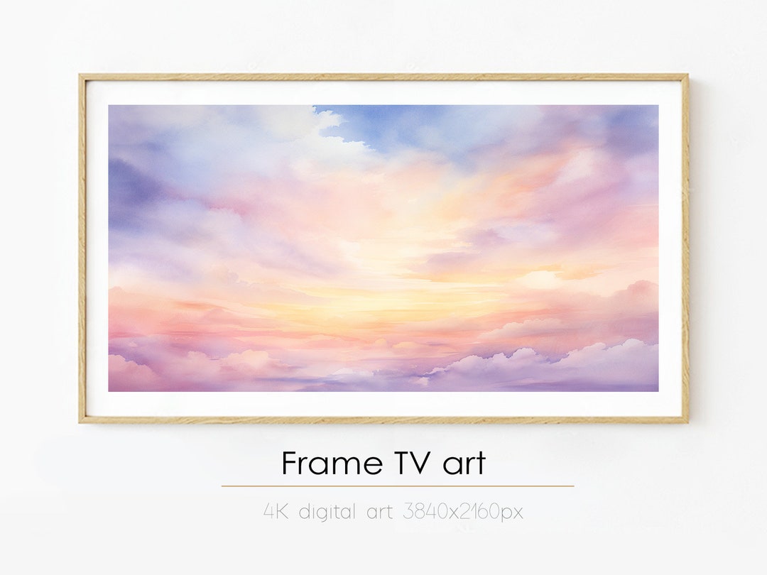 Frame Art TV Abstract | Watercolor Painting | Dreamy Sky - Etsy