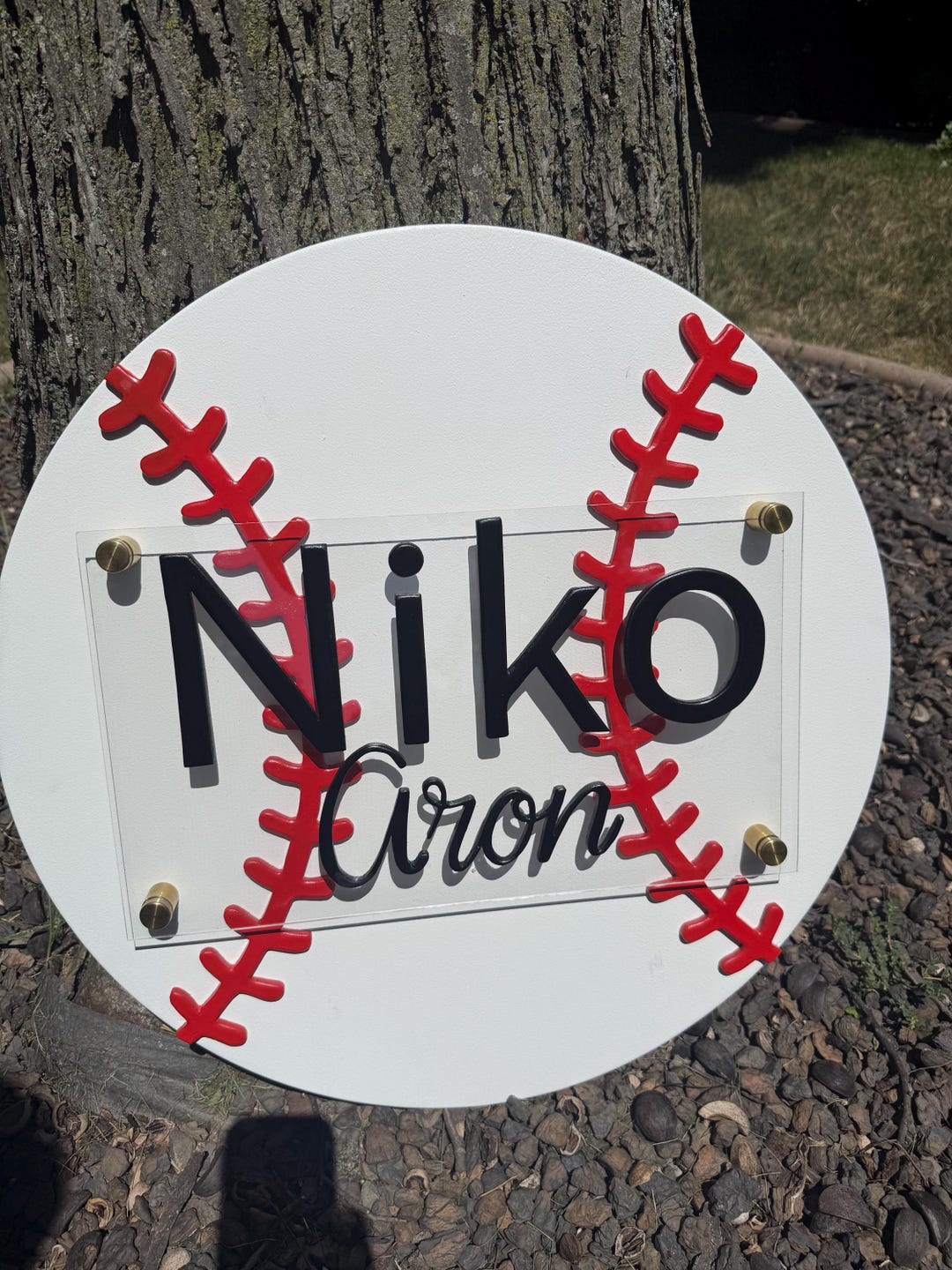 Personalized Baseball Name Sign- Wall Decor for Kids, Nursery or Sports ...