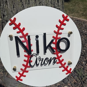 Personalized Baseball Name sign- Wall decor for Kids, Nursery or Sports Room