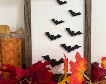 Handcrafted Halloween Bat Wall art
