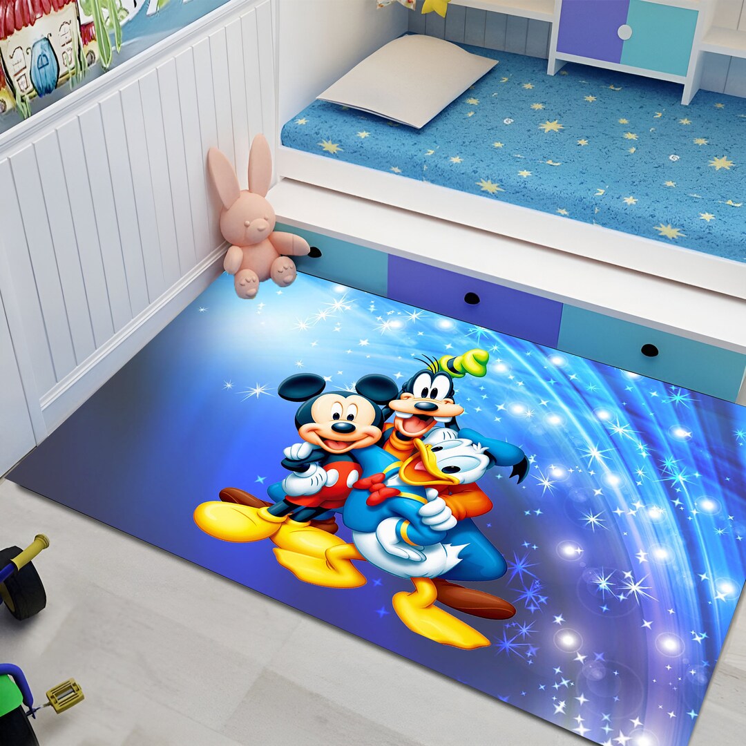 Donald Duck Rugmickey Mouse Minimalist Rug Kids Rug Kids Etsy