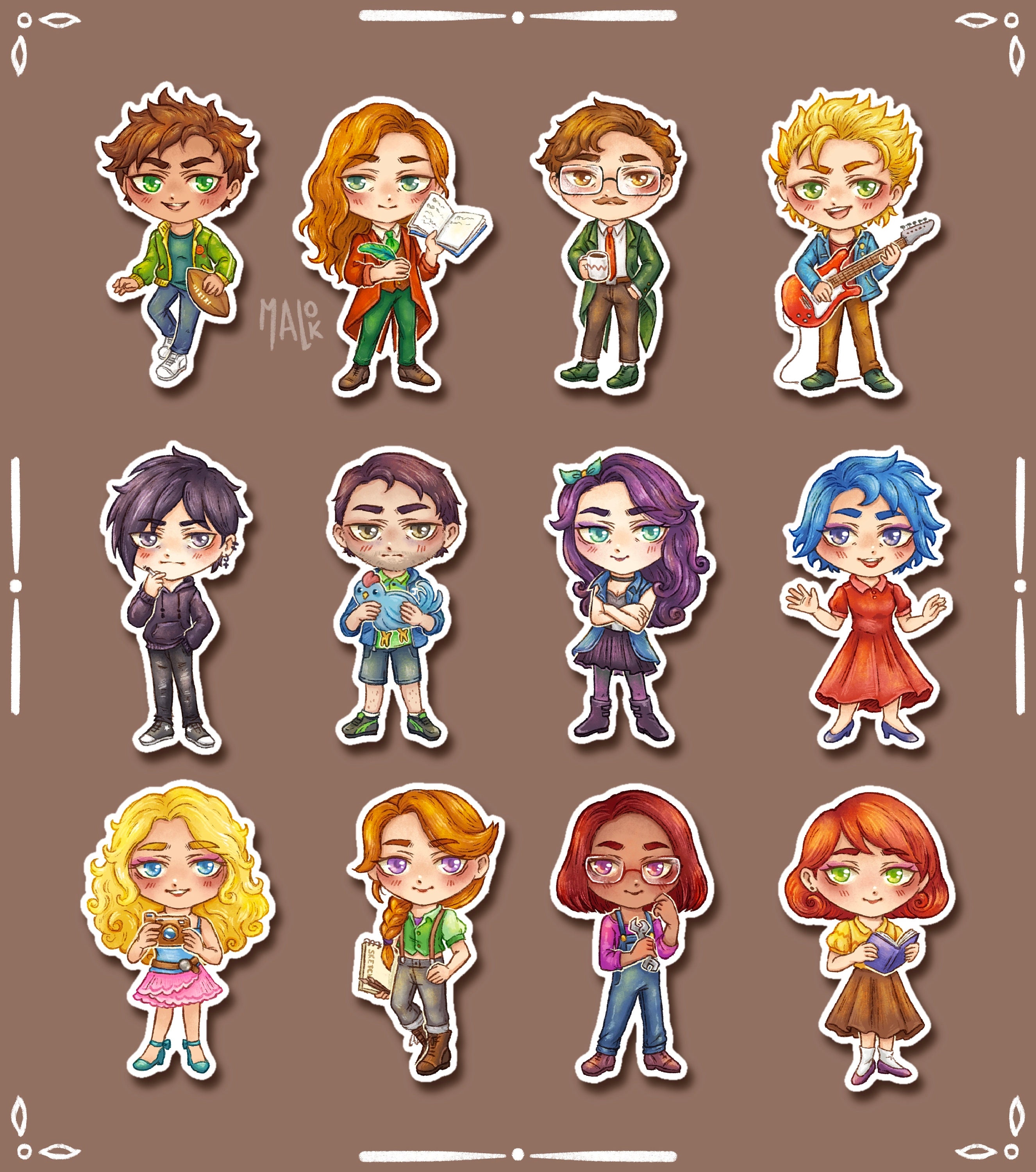 Stardew Valley Romanceable Characters Sticker Set - Etsy