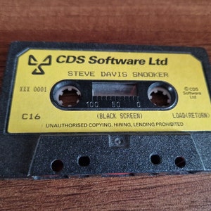 Steve Davis Snooker Commodore 64? C64 Cassette game CDS Software Ltd. 1985