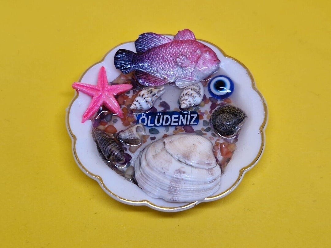 MUYU Magnet Oludeniz - Calamita 3D Per Frigorifero - Souvenir Spiaggia Fethiye Turchia - 7 X 6,7 Cm