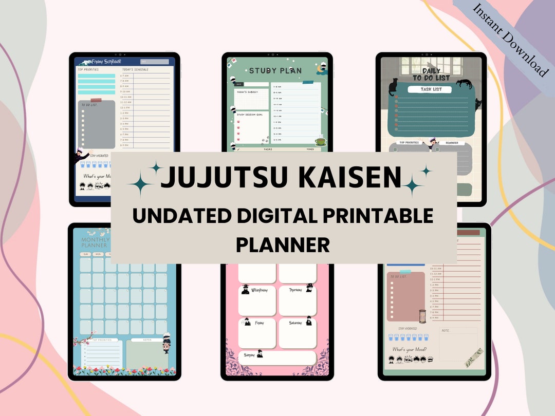 Anime Planner, Anime Manga Planner, Digital Anime Planner, Printable ...