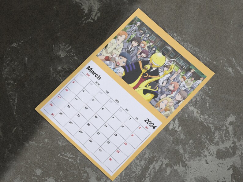 2024 Animethemed Calendar, Anime Digital Calendar, Anime Calendar