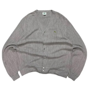 90s Vintage Izod x Lacoste Made in USA button up cardigan - Winter Sweaters - Grunge Grandpa Wool Suede Cardigan for Mens -