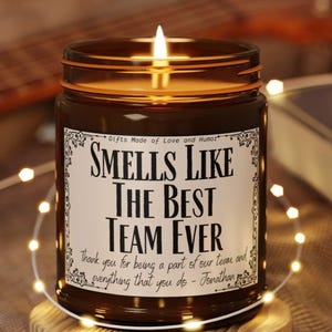 Employee Christmas Gifts Bulk, Personalized Best Team Candle, Corporate Gift, Team Appreciation, Coworker Gift, Employee Thank You Gifts