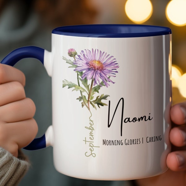 Birth Flower Mug Personalized, Birth Flower Gifts, Birth Flower Cup, Birth Flower Gifts For Women, Birth Flower Coffee Mug Cup