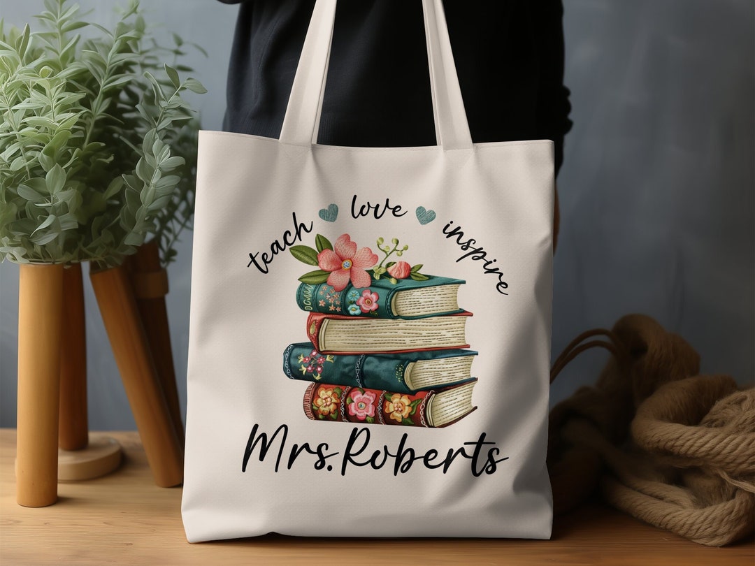 Teacher Appreciation Gift Tote Bag Canvas Custom Teacher Gift ...