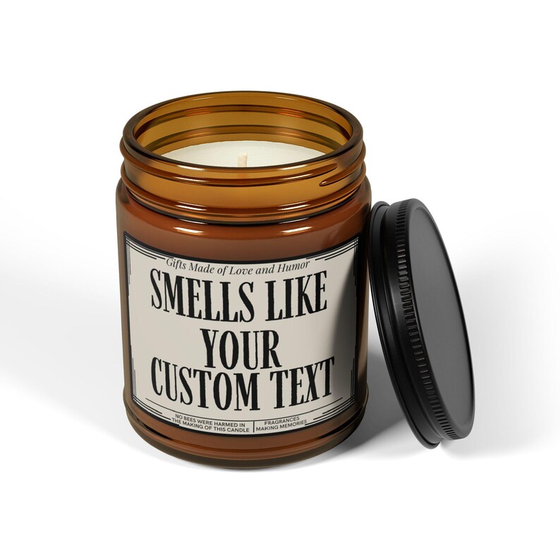 Smells Like Custom Candle, Blank Label Candle, Custom Logo, Personalized Candle, Gift for Her, Best Friend Gift, Funny Candles image 3