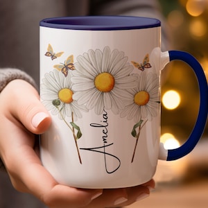 Daisy Mug, Daisy Gifts, Daisy Flower Cup, Daisy Flower Coffee Mug, Daisy Coffee , Daisy Gifts For Her, Daisy Gifts Women, april birth flower