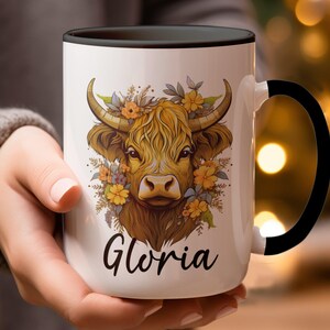 Highland Cow Mug, Cow gifts, Cow Coffee mug, Cute Cow mug, Highland cow cup, Cow gift for cow lovers, Cow gifts for farmers, Gifted cows
