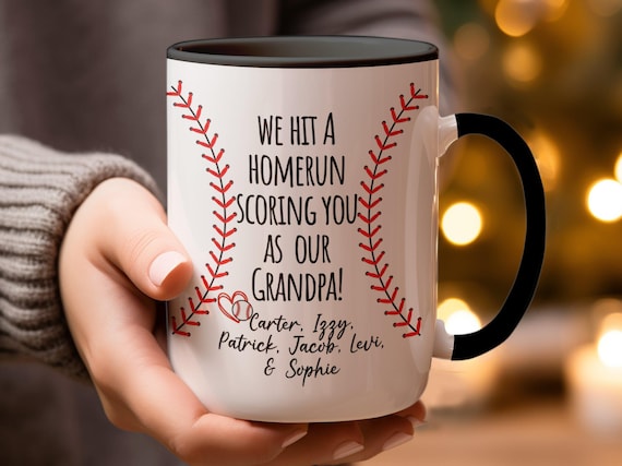 Custom Grandpa Baseball Personalized Gift for Papa, mug for grandpa, custom baseball mug, grandpa mug gift, custom grandpa mug, Pop Pop mug