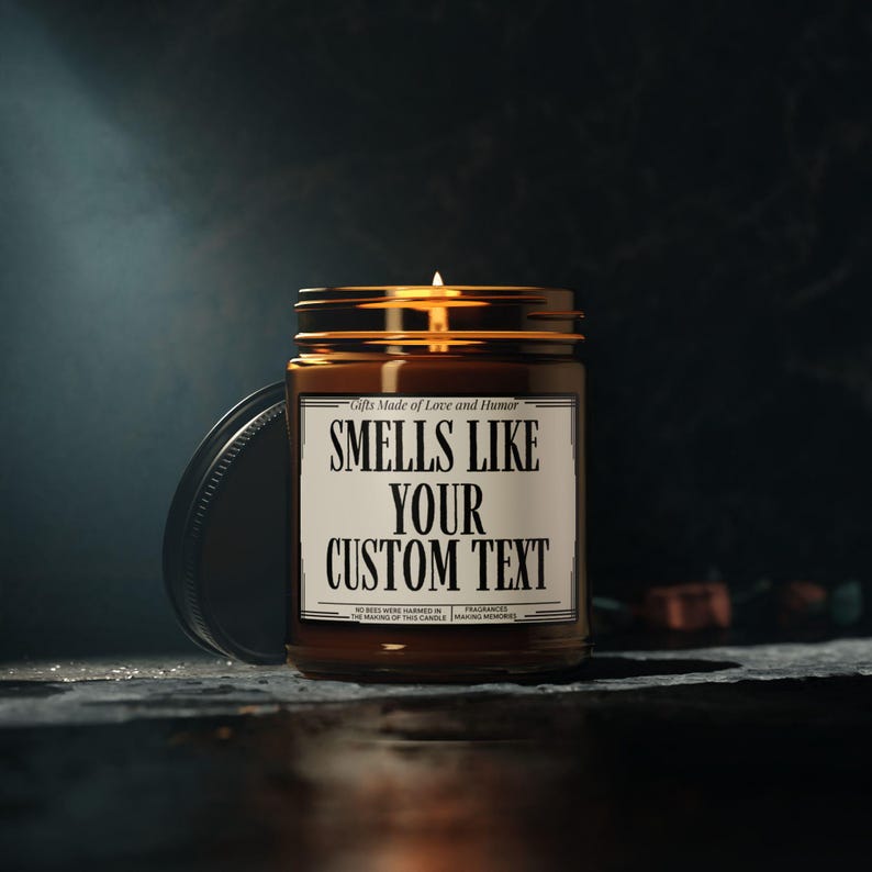 Smells Like Custom Candle, Blank Label Candle, Custom Logo, Personalized Candle, Gift for Her, Best Friend Gift, Funny Candles image 6