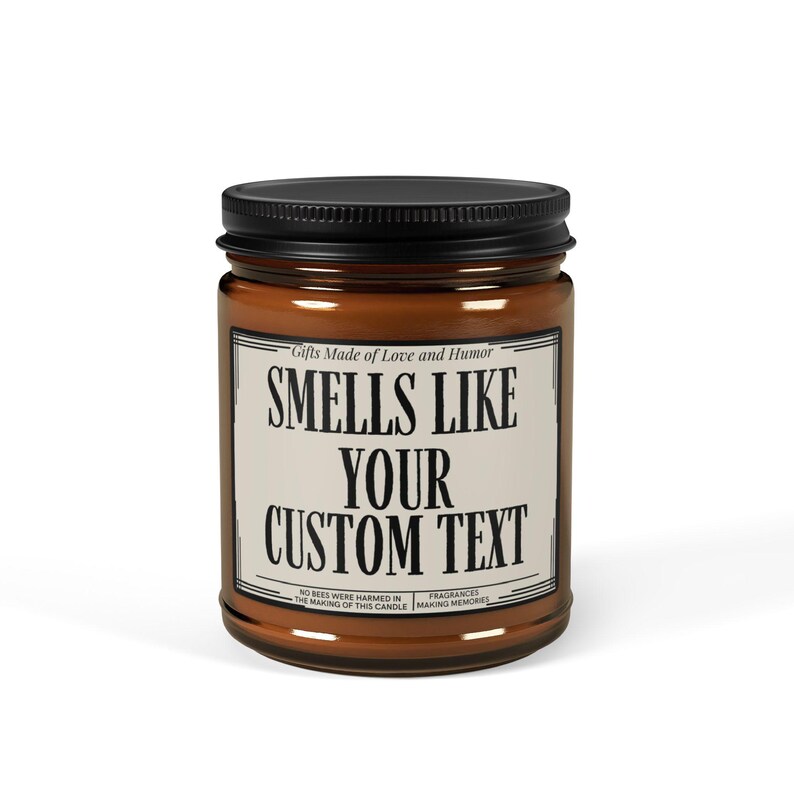 Smells Like Custom Candle, Blank Label Candle, Custom Logo, Personalized Candle, Gift for Her, Best Friend Gift, Funny Candles image 7