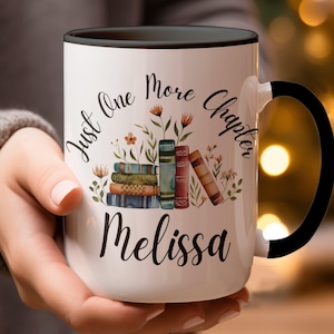 Gift For Book Lover One More Chapter Mug, Book Lover Mug, Personalized Book Lover Mug, Book Lover Gift, Book Reader Coffee Cup, bookworm mug