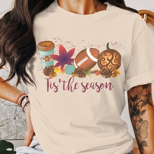 Tis The Season, Fall Coffee Shirt, Hot Coffee Shirt, Coffee Lovers Shirt, Fall Shirt, Pumpkin Latte Drink, Thanksgiving,Pumpkin Spice Shirt