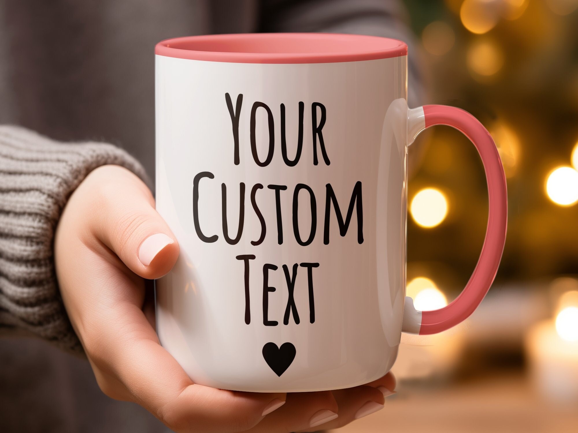 Red Mug With Monogram - Etsy