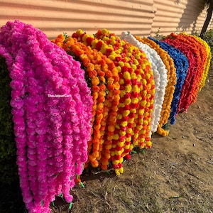 SALE ON Indian Artificial Decorative Deewali Marigold Flower Garland Strings for Christmas Wedding Party Decoration Diwali