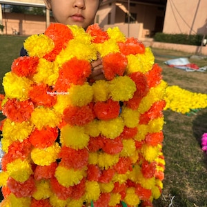 SALE ON Indian Mix Color Artificial Decorative Marigold Flower Garland Strings for Christmas Wedding Party Decoration Diwali decor