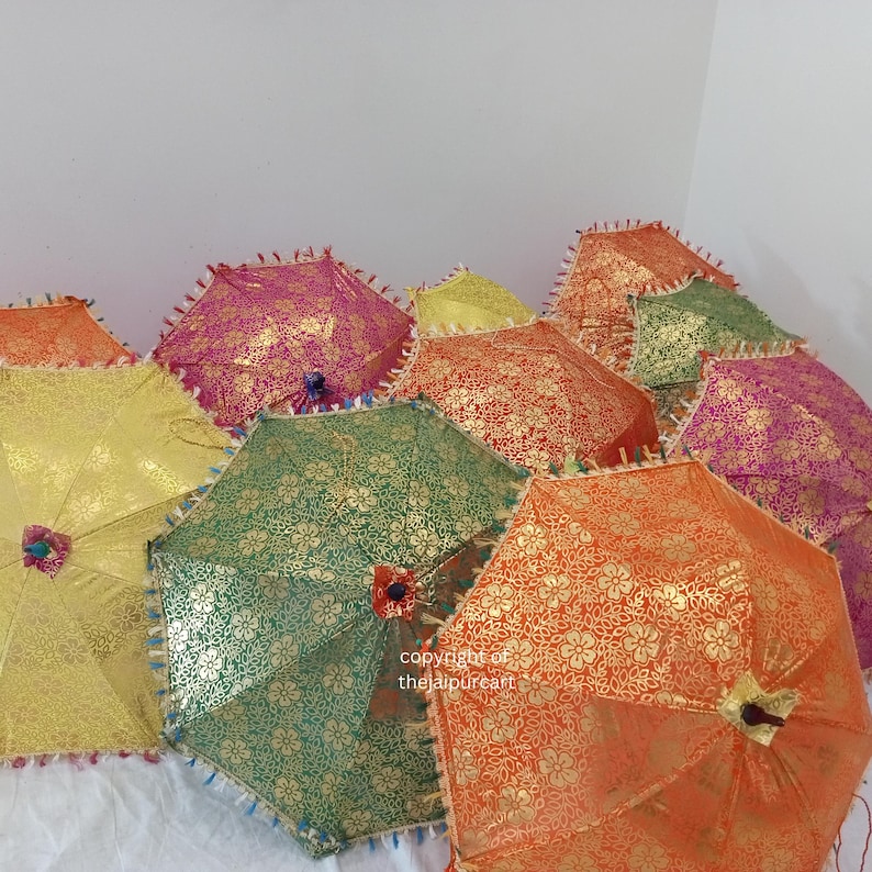 Decoração de guarda-chuvas Guarda-chuvas tradicionais Mehndi Decoração Guarda-chuva Decoração de festa Guarda-chuva Guarda-chuvas de casamento Guarda-chuva de festa imagem 7