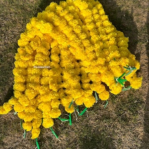 SALE ON Indian Mix Color Artificial Decorative Deewali Marigold Flower Garland Strings for Christmas Wedding Party Decoration Diwali