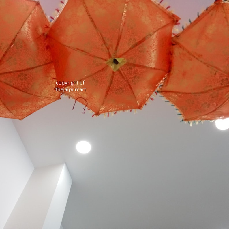 Decoração de guarda-chuvas Guarda-chuvas tradicionais Mehndi Decoração Guarda-chuva Decoração de festa Guarda-chuva Guarda-chuvas de casamento Guarda-chuva de festa imagem 8