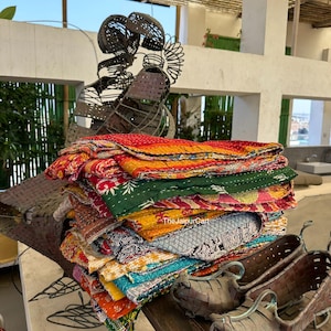 Wholesale Lot Of Indian Vintage Kantha Quilt Handmade Throw Reversible Blanket Bedspread Cotton Fabric BOHEMIAN quilt Boho Quilts For sale