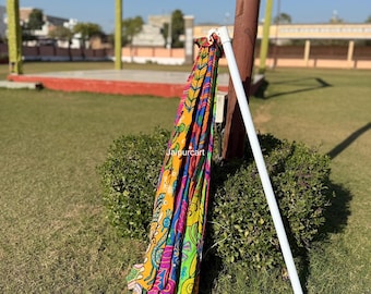Sombrilla de protección solar con bordado indio hecho a mano, con estampado multicolor, para decoración de bodas, patios y jardines, regalo