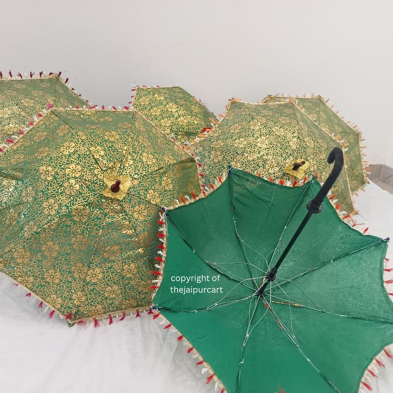Decoração de guarda-chuvas Guarda-chuvas tradicionais Mehndi Decoração Guarda-chuva Decoração de festa Guarda-chuva Guarda-chuvas de casamento Guarda-chuva de festa imagem 9