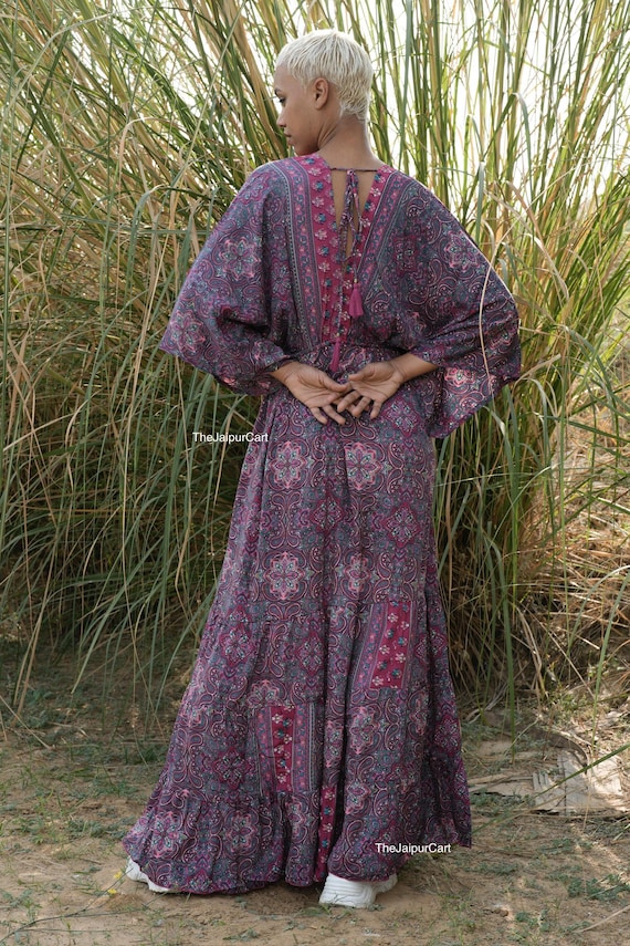 long black sheer maxi dress Vintage Fishtail Long Sleeve Velvet Mesh Panel Sheer Maxi Dress
