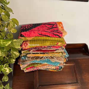 Wholesale Lot Of Indian Vintage Kantha Quilt Handmade Throw Reversible Blanket