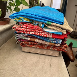 Used sari Used saree recycled Up cycled sari for home decor party decor theme wedding fabric Bollywood parties vintage sari fabric Art Silk