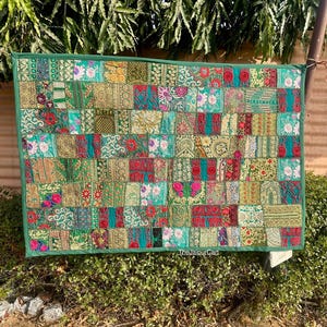 Vintage Wandbehang Banjara Patchwork Tapisserie, Traditioneller Handgemachter Wandbehang Vintage Patchwork Tapisserie