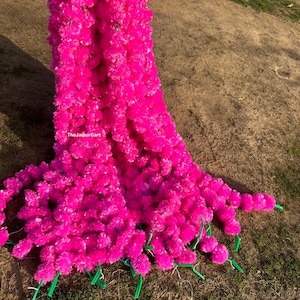 VERKOOP OP Indiase kunstmatige decoratieve Deewali Goudsbloem Bloemenslinger Snaren voor Kerst Bruiloft Decoratie Diwali