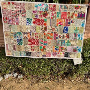 Indian Wall Hanging Tapestry Vintage sari Beaded Patchwork Bohemian Wall Tapestry Art Curtain ,Wall Decor Backdrop Art,Handmade Wall Hanging