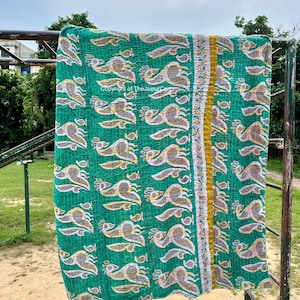 Wholesale Lot Of Indian Vintage Kantha Quilt Handmade Throw Reversible Blanket